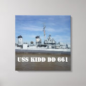 USS KIDD DD 661 Canvas afdrukken (Voorkant)
