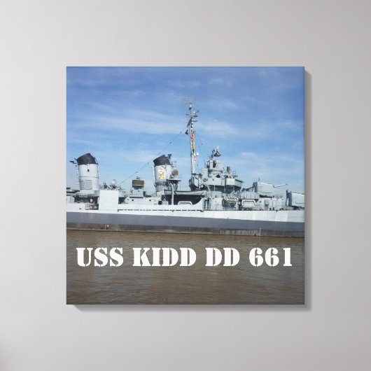 USS KIDD DD 661 Canvas afdrukken (Voorkant)