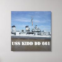 USS KIDD DD 661 Canvas afdrukken