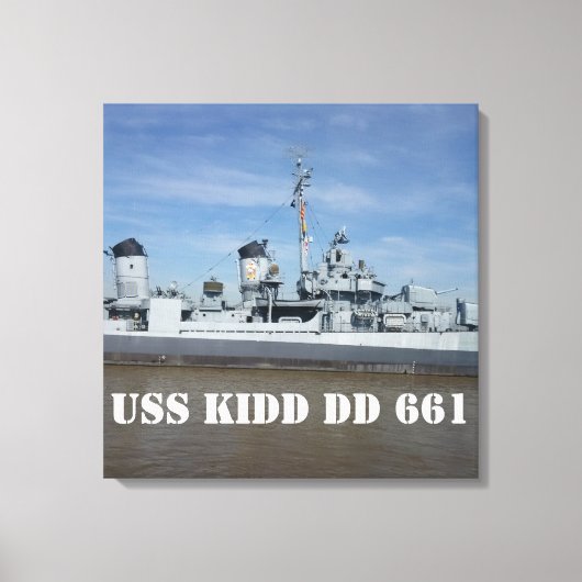 USS KIDD DD 661 Canvas afdrukken (Voorkant)