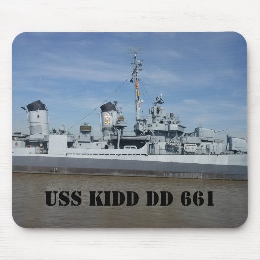USS KIDD DD 661 Mousepad Muismat (Voorkant)