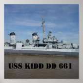 USS KIDD DD 661 Poster (Voorkant)