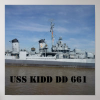 USS KIDD DD 661 Poster