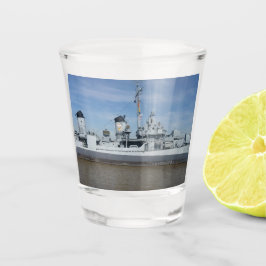 USS KIDD DD 661 SHOT GLAS