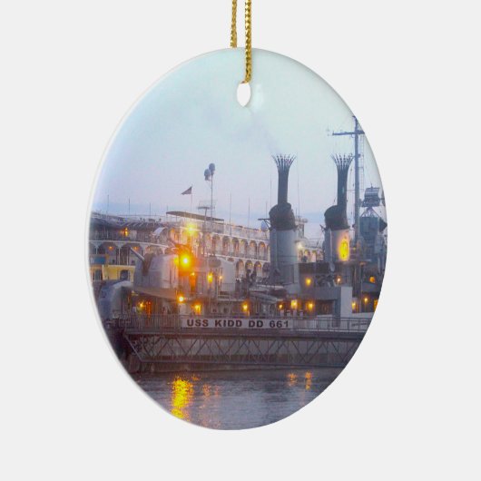 USS KIDD-Ornament Keramisch Ornament (Rechts)