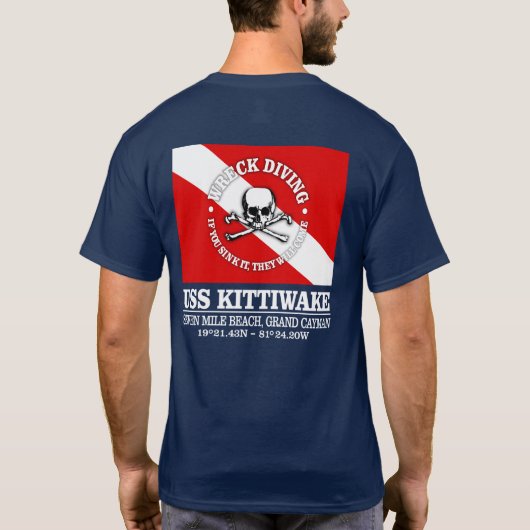 USS Kittiwake (beste wrakken) T-shirt (Achterkant)