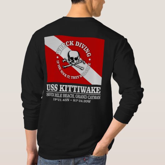 USS Kittiwake (beste wrakken) T-shirt (Achterkant)