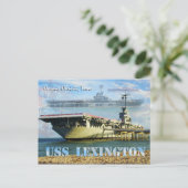 USS Lexington (CV-16), Corpus Christi, Texas Briefkaart (Staand voorkant)