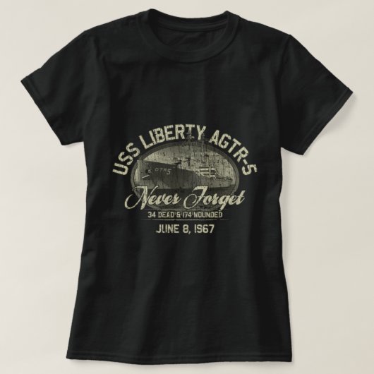 USS Liberty AGTR-5 1967 T-shirt (Design voorkant)