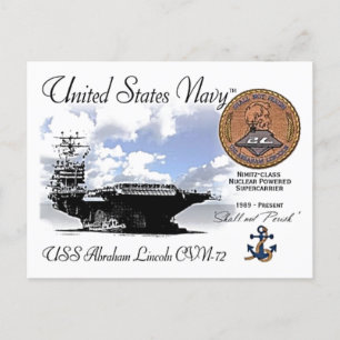 USS LINCOLN CVN-72 CARRIER - BRIEFKAART