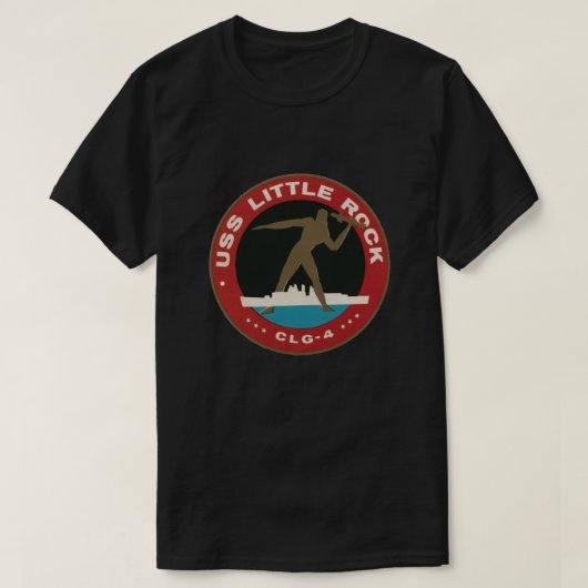USS Little Rock CLG-4 Cruiser T-shirt (Design voorkant)