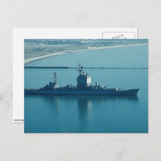 USS Long Beach", CGN-9 nucleaire kruiser, le Briefkaart (Voorkant / Achterkant)