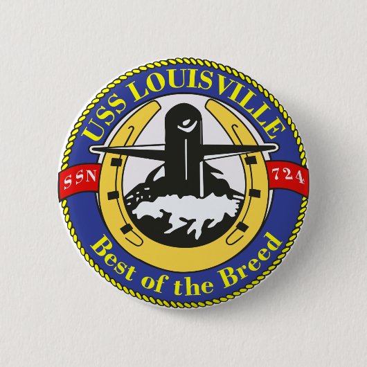 USS Louisville Ronde Button 5,7 Cm (Voorkant)