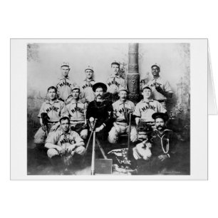 USS Maine Baseball Team in Havana Cuba Fotograp