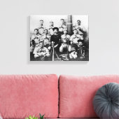USS Maine Baseball Team in Havana Cuba Fotograp Canvas Afdruk (Insitu (Woonkamer))