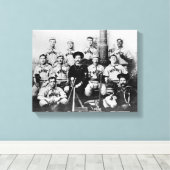 USS Maine Baseball Team in Havana Cuba Fotograp Canvas Afdruk (Insitu (Houten vloer))