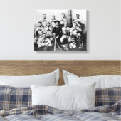 USS Maine Baseball Team in Havana Cuba Fotograp Canvas Afdruk (Insitu (Slaapkamer))