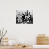 USS Maine Baseball Team in Havana Cuba Fotograp Poster (Keuken)