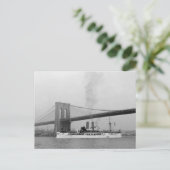 USS Maine & Brooklyn Bridge Briefkaart (Staand voorkant)