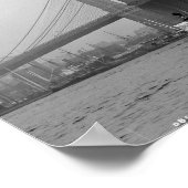 USS Maine & Brooklyn Bridge Poster (Hoek)