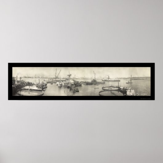 USS Maine Havana Cuba Foto 1911 Poster (Voorkant)