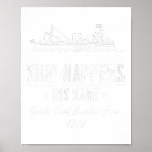 USS Maine herinnert zich de Spaans-Amerikaanse Oor Poster