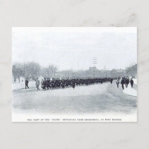 USS Maine in Fort Monroe Briefkaart