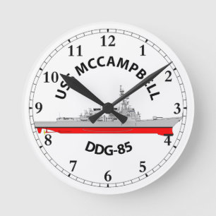 USS MCCAMPBELL - DDG-85 - ARLEIGH BURKE RONDE KLOK