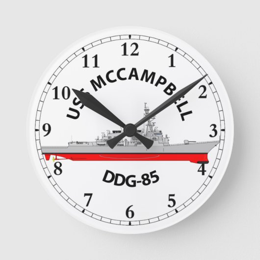 USS MCCAMPBELL - DDG-85 - ARLEIGH BURKE RONDE KLOK (Voorkant)