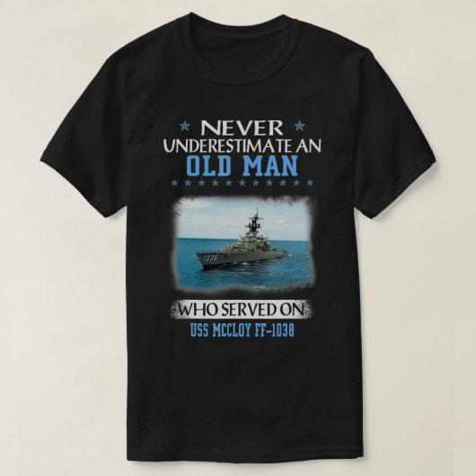 USS McCloy FF1038 Veterans Dag eervaldag cadeau T-shirt (Design voorkant)