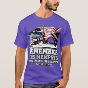 USS Memphis CL13 Omahaclass lichte kruiser veteran T-shirt