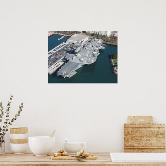 USS Midway Aerial Photo Poster (Keuken)