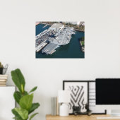 USS Midway Aerial Photo Poster (Thuiskantoor)