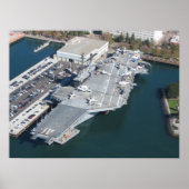 USS Midway Aerial Photo Poster (Voorkant)