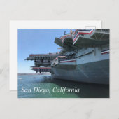 USS Midway in San Diego, Californië Briefkaart (Voorkant / Achterkant)