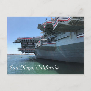USS Midway in San Diego, Californië Briefkaart
