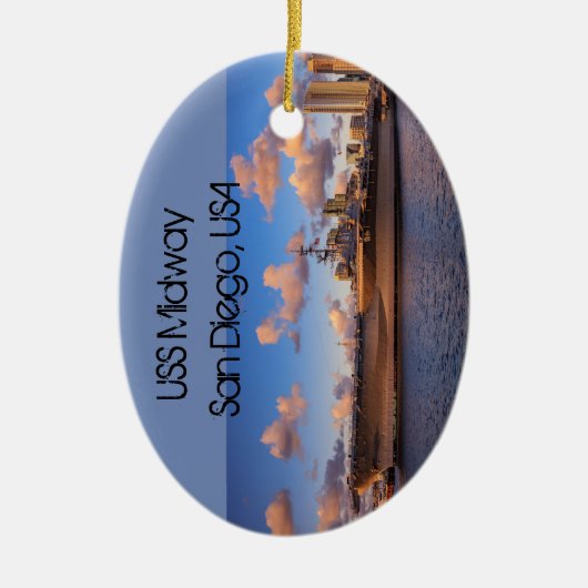 USS Midway Keramisch Ornament (Voorkant)