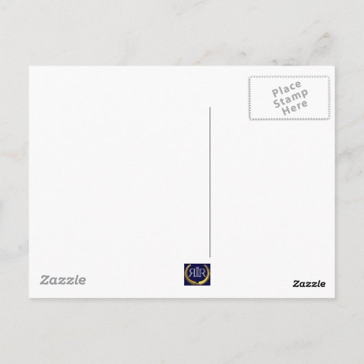 USS Midway 's nachts Briefkaart (Achterkant)