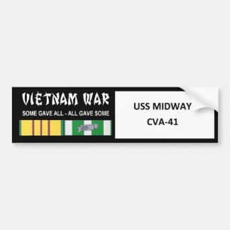 USS MIDWAY VIETNAM WAR VETERAN BUMPERSTICKER