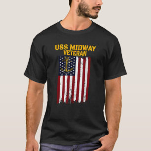 USS Midway Vliegtuig Carrier Veteran's Day Vaders T-shirt