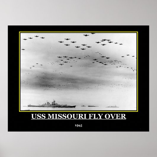 USS Missouri 1945 Vintage Poster print (Voorkant)