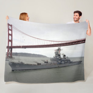 USS MISSOURI 3 FLEECE DEKEN