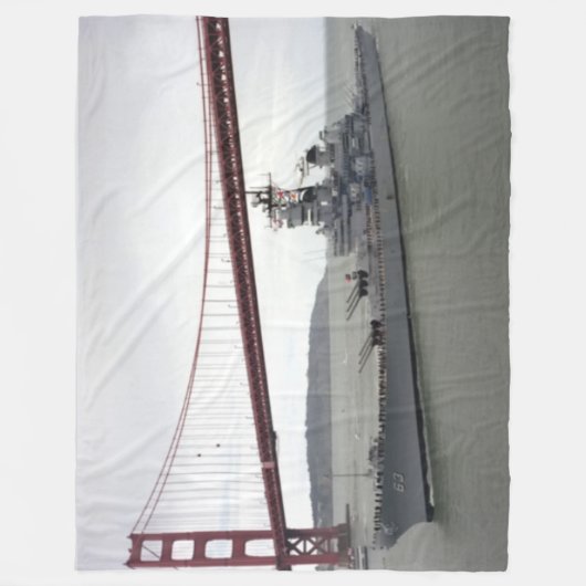 USS MISSOURI 3 FLEECE DEKEN (Voorkant)