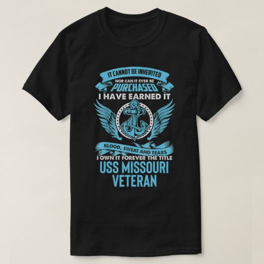 USS Missouri BB63 slagschip T-shirt (Design voorkant)