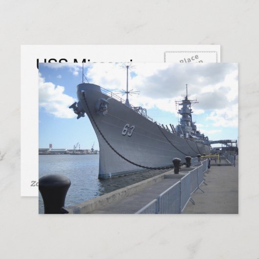 USS Missouri Briefkaart (Voorkant / Achterkant)