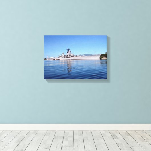 USS Missouri Canvas Afdruk (Insitu (Houten vloer))