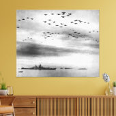 USS Missouri Flyover Surrender of Japan Canvas Afdruk (Insitu (Woonkamer))