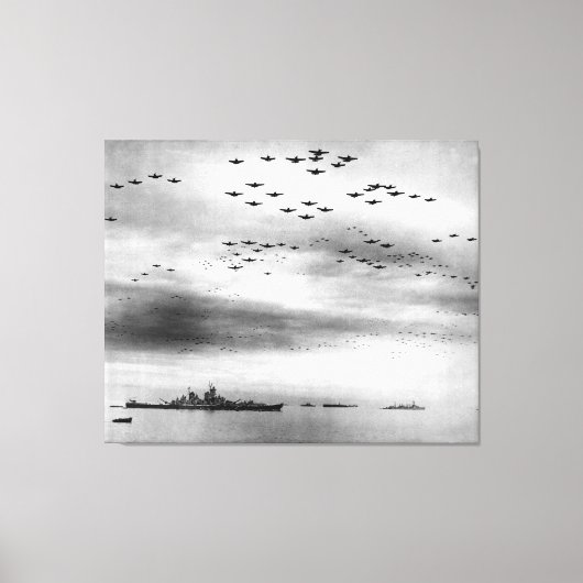 USS Missouri Flyover Surrender of Japan Canvas Afdruk (Voorkant)