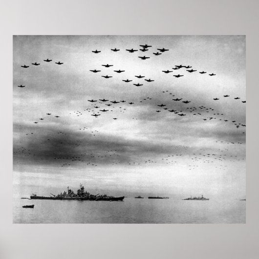 USS Missouri Flyover Surrender of Japan Poster (Voorkant)