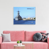 USS Missouri omwikkeld doek Canvas Afdruk (Insitu (Woonkamer))